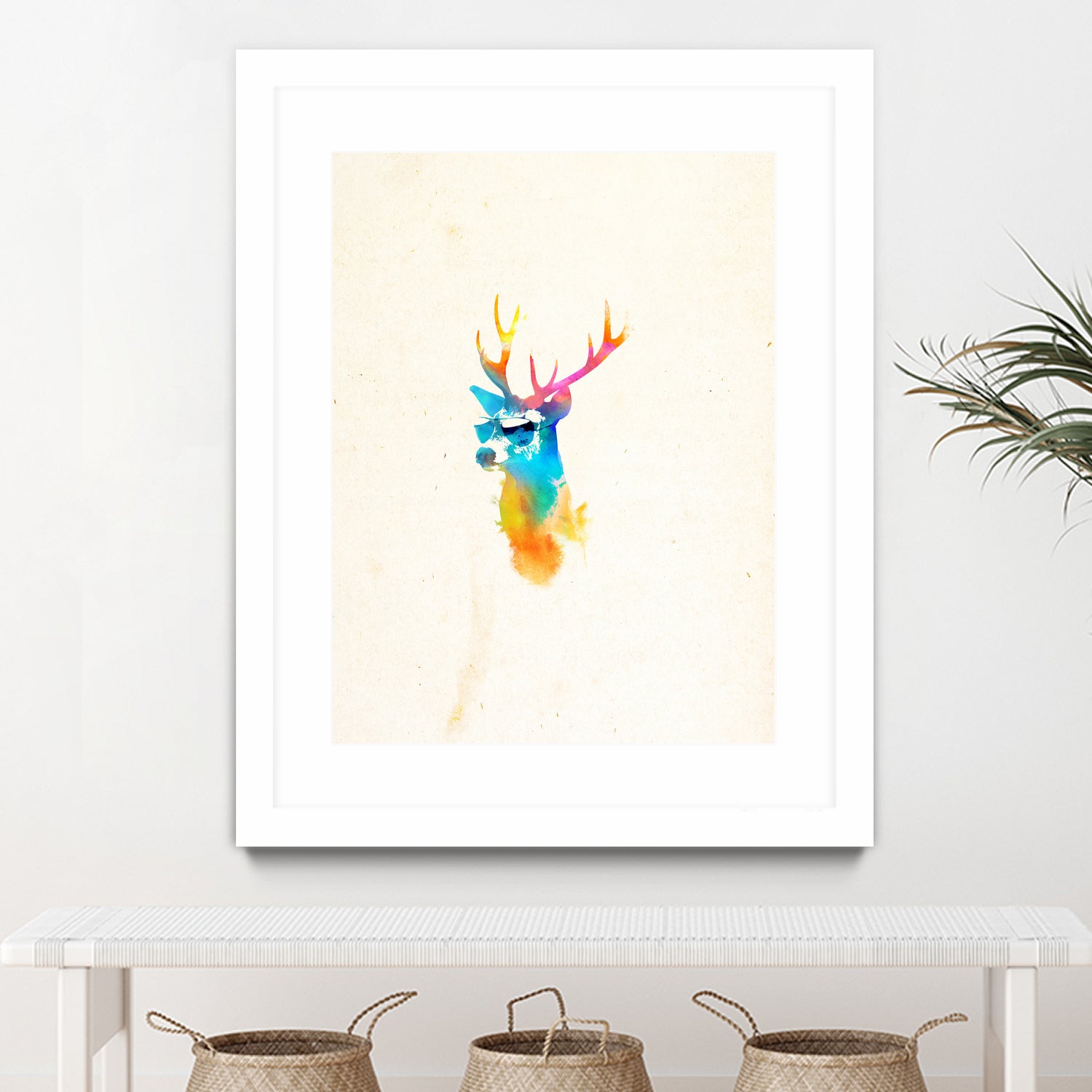 Sunny Stag by Robert Farkas on GIANT ART - orange digital painting