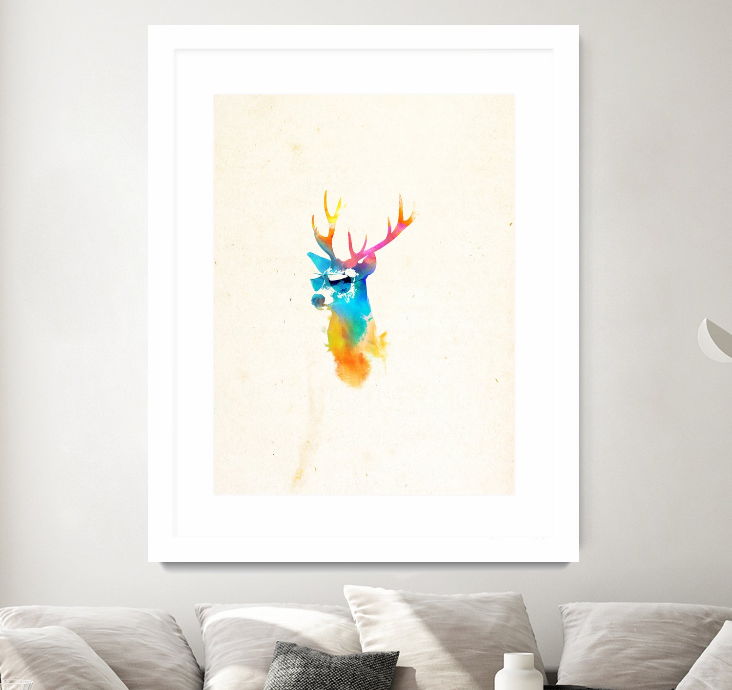 Sunny Stag by Robert Farkas on GIANT ART - orange digital painting