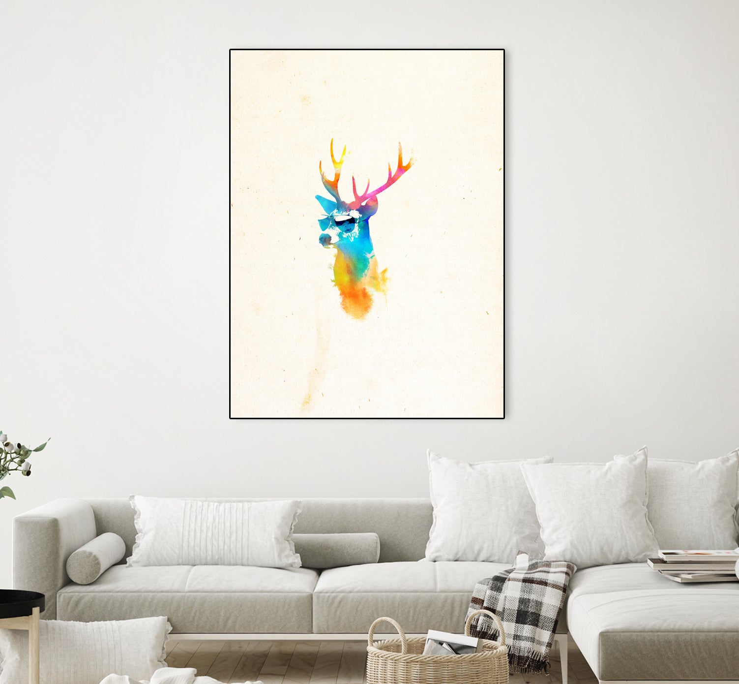 Sunny Stag by Robert Farkas on GIANT ART - orange digital painting