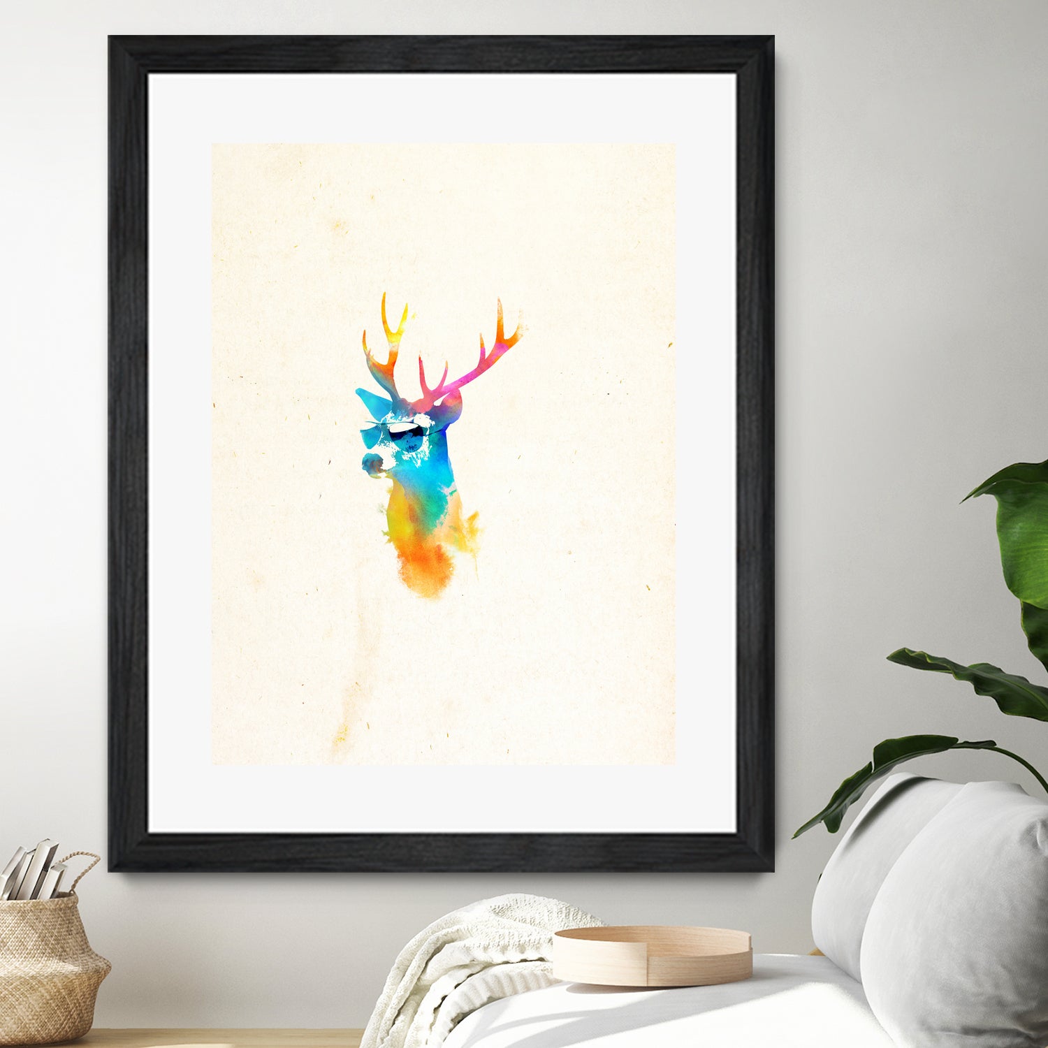 Sunny Stag by Robert Farkas on GIANT ART - orange digital painting