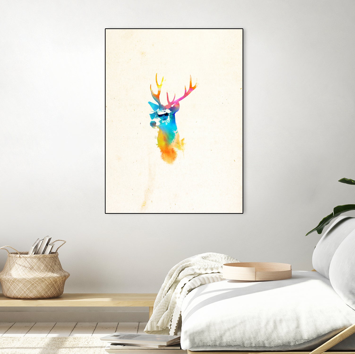 Sunny Stag by Robert Farkas on GIANT ART - orange digital painting