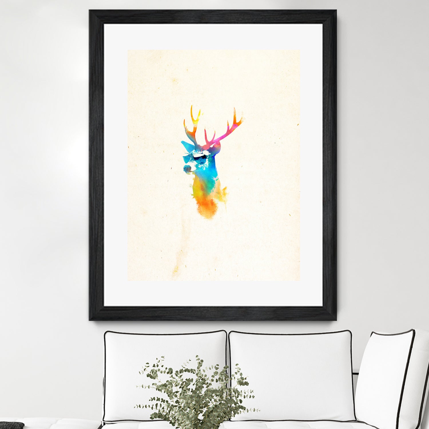 Sunny Stag by Robert Farkas on GIANT ART - orange digital painting