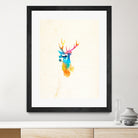 Sunny Stag by Robert Farkas on GIANT ART - orange digital painting