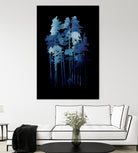 Winter wolf by Robert Farkas on GIANT ART - blue digital painting