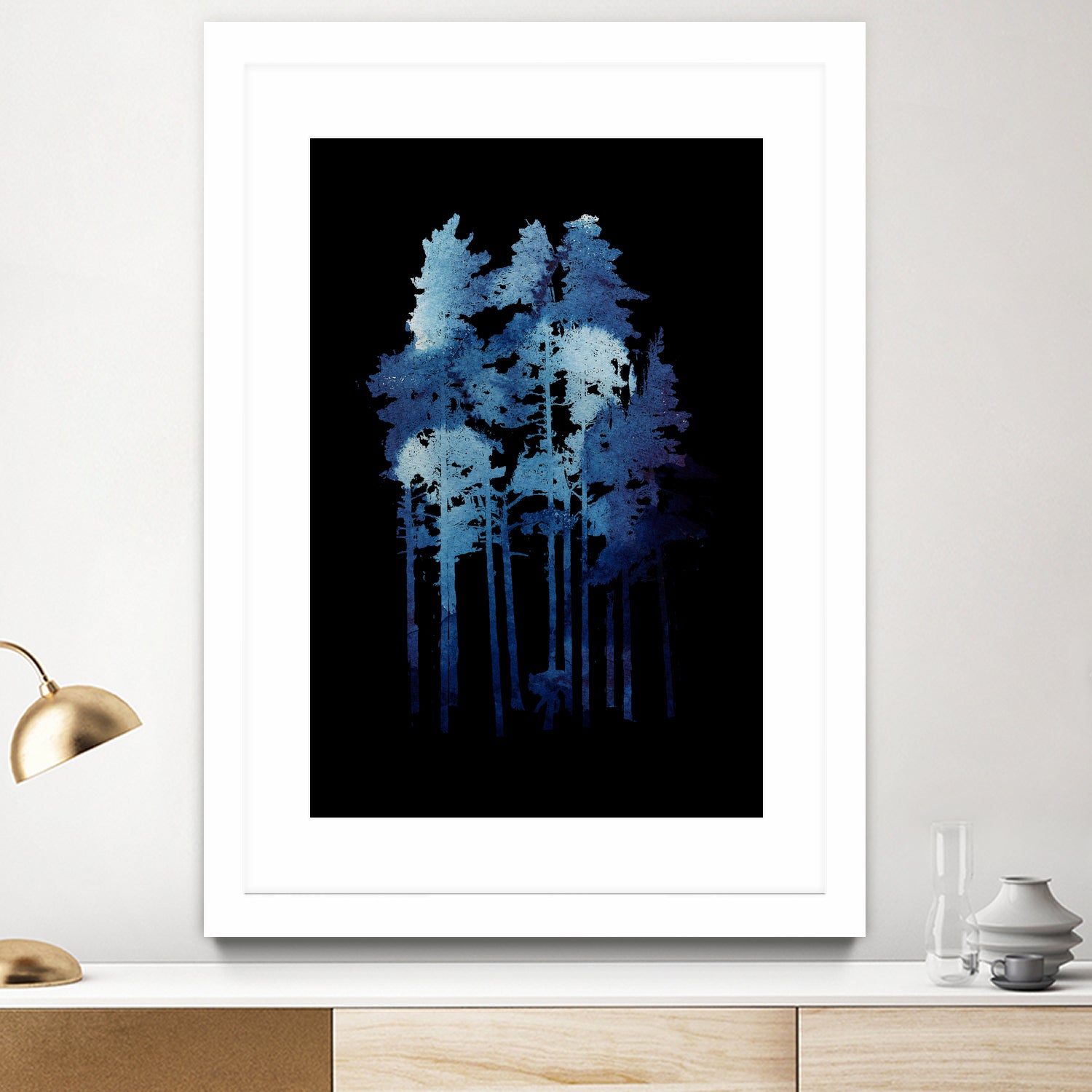 Winter wolf by Robert Farkas on GIANT ART - blue digital painting