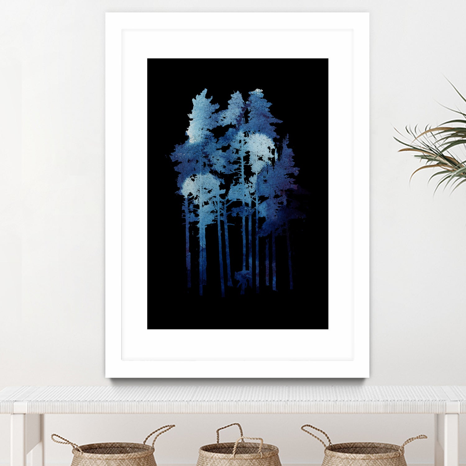 Winter wolf by Robert Farkas on GIANT ART - blue digital painting