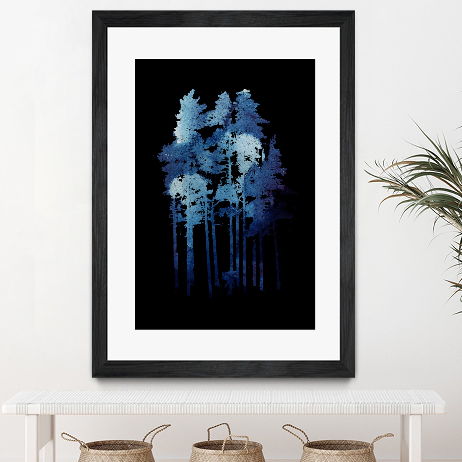 Winter wolf by Robert Farkas on GIANT ART - blue digital painting