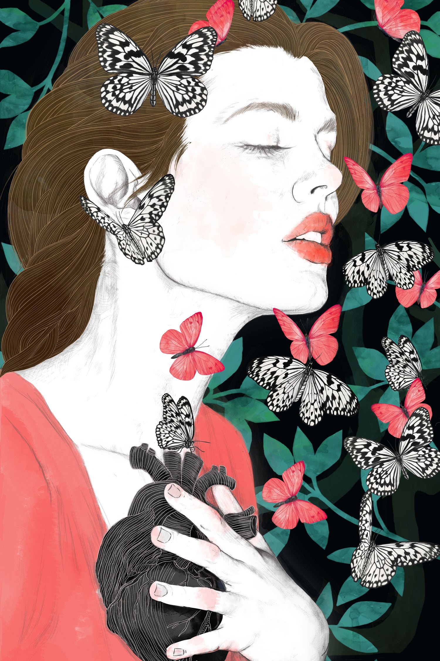 Butterflies // you make my heart flutter by Laura Graves on GIANT ART - black photo illustration