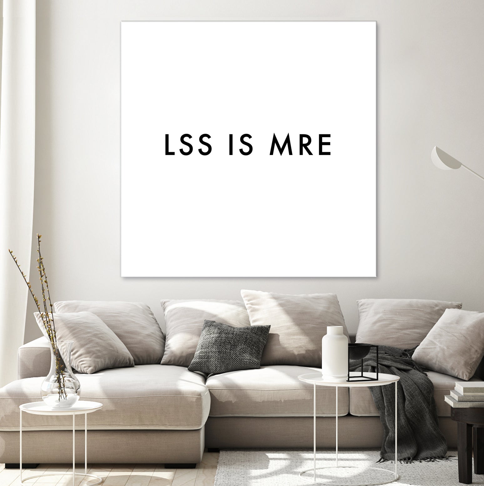 Less is more - White by Dominique Van Roey on GIANT ART - white typography