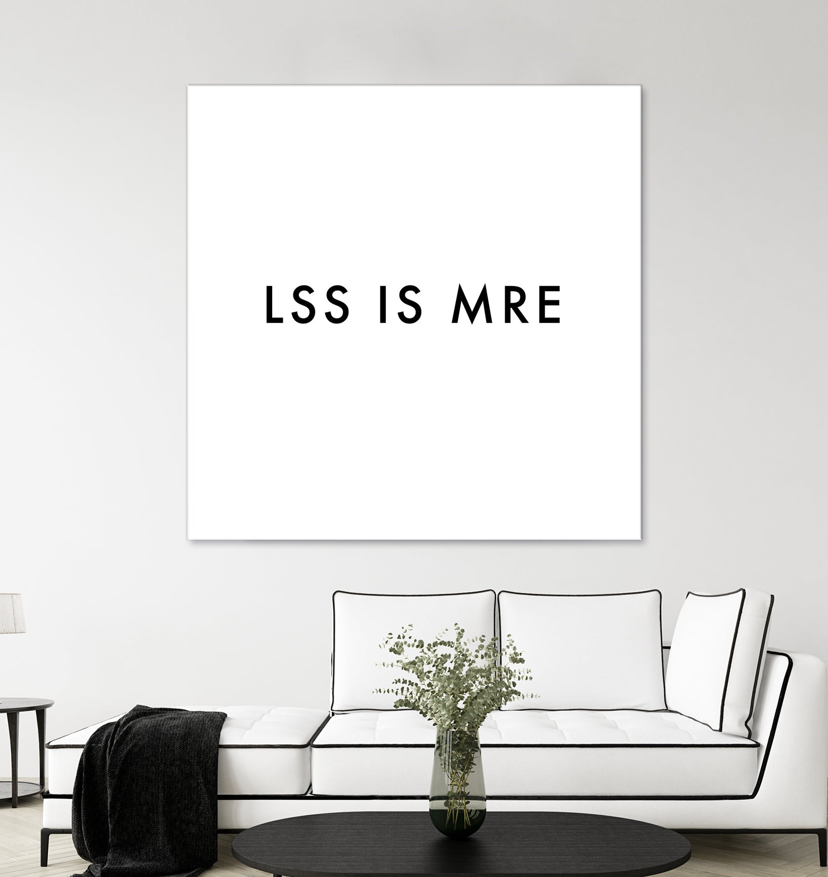 Less is more - White by Dominique Van Roey on GIANT ART - white typography