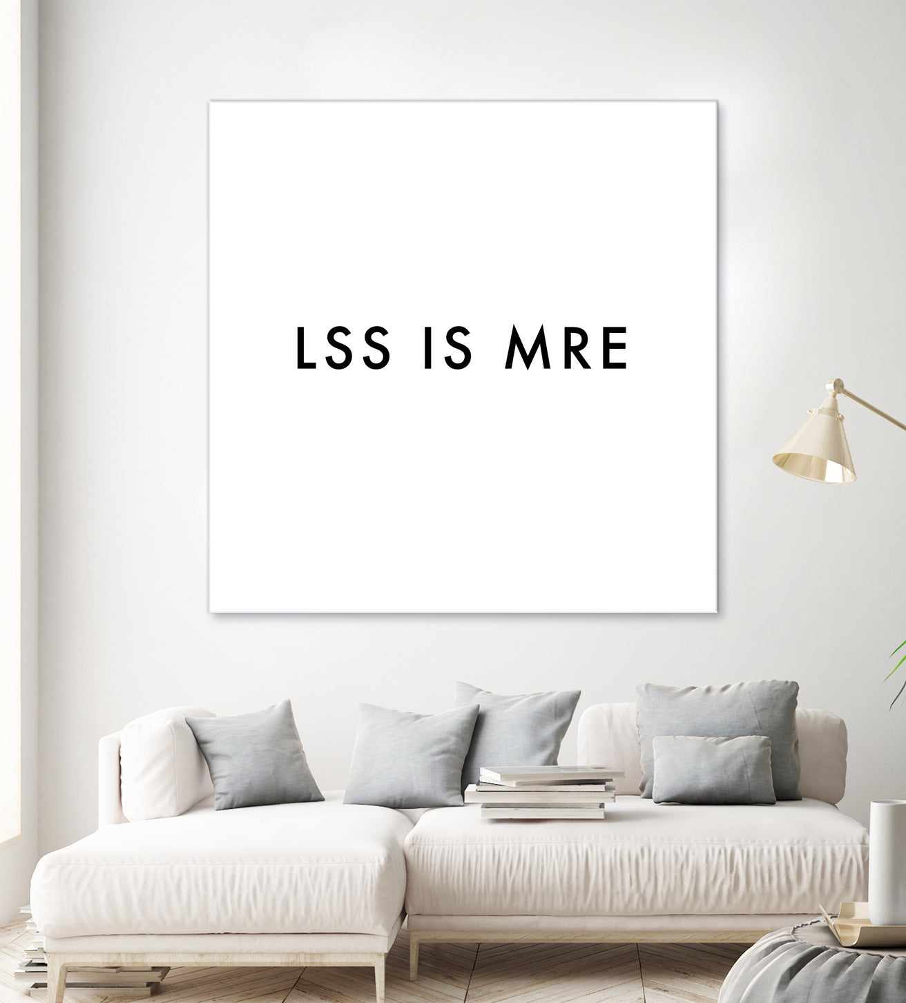 Less is more - White by Dominique Van Roey on GIANT ART - white typography