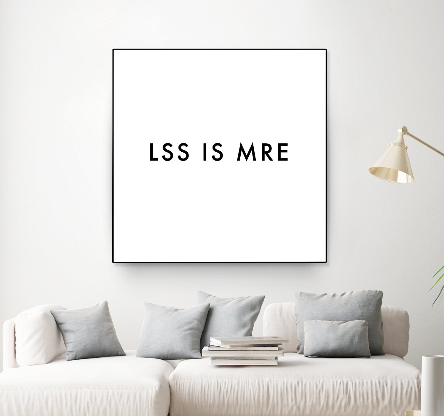 Less is more - White by Dominique Van Roey on GIANT ART - white typography