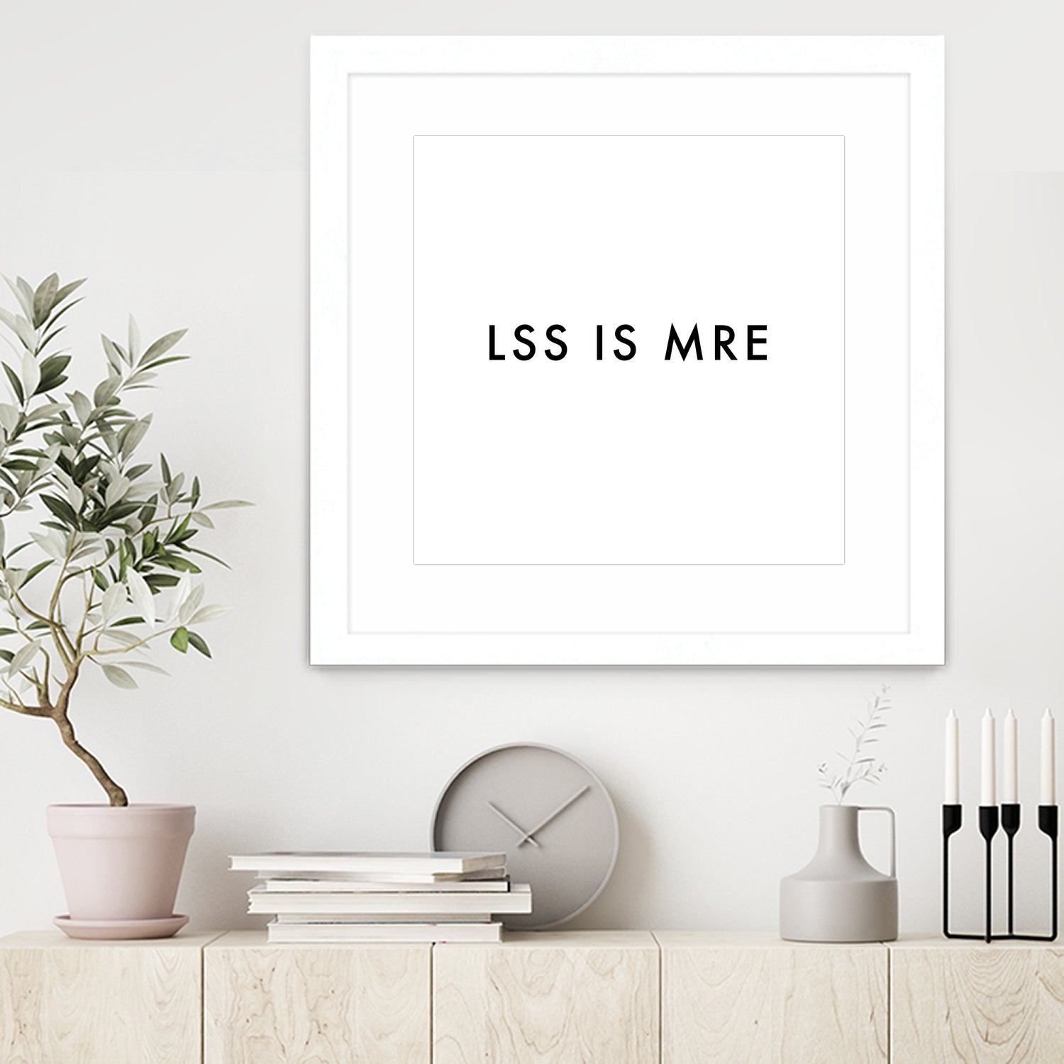 Less is more - White by Dominique Van Roey on GIANT ART - white typography