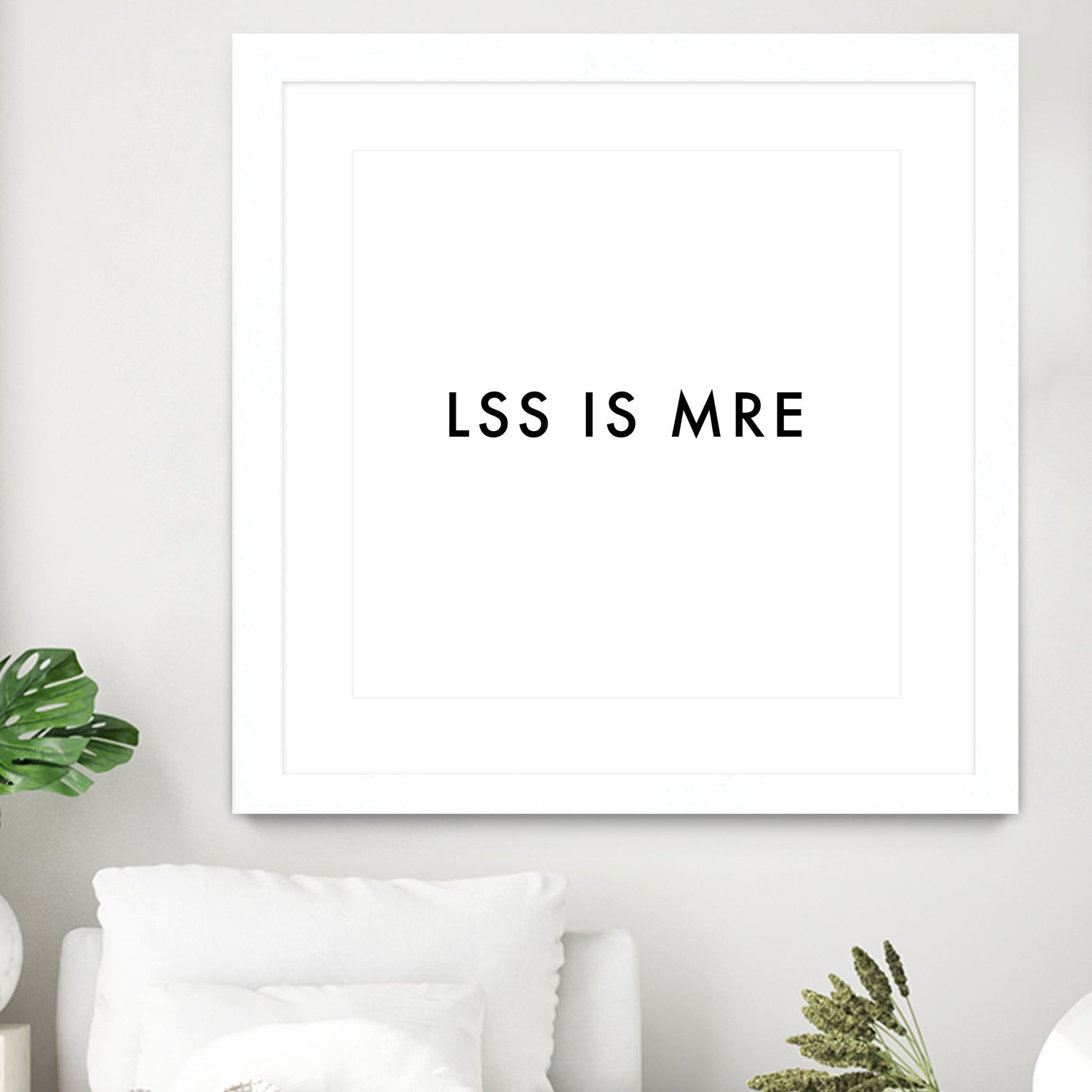 Less is more - White by Dominique Van Roey on GIANT ART - white typography