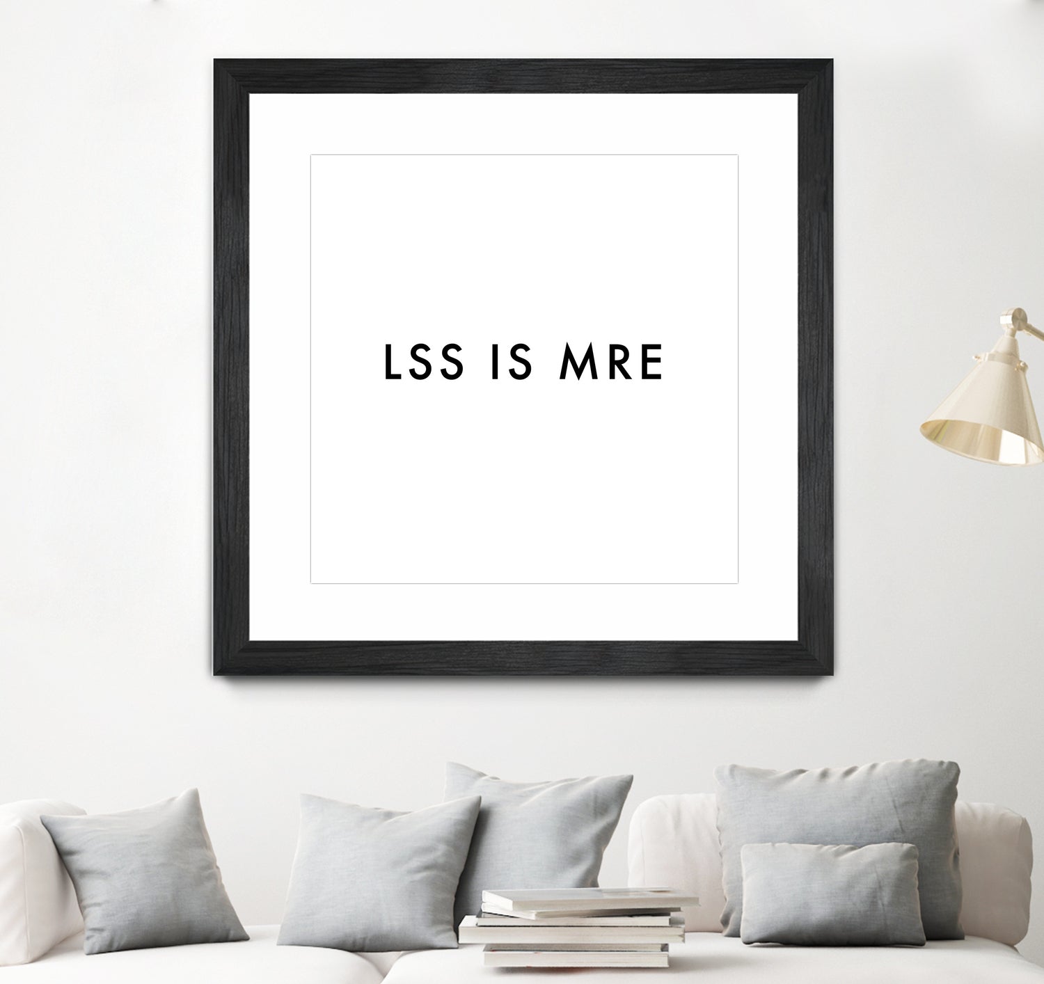 Less is more - White by Dominique Van Roey on GIANT ART - white typography