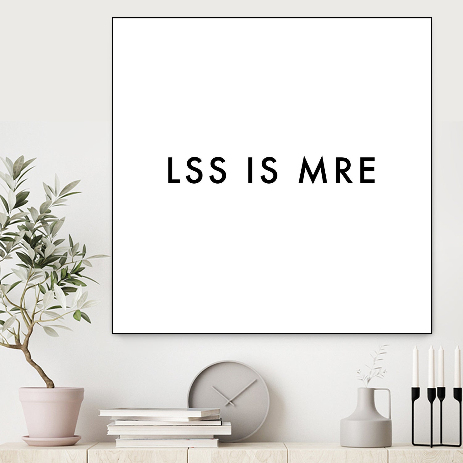 Less is more - White by Dominique Van Roey on GIANT ART - white typography