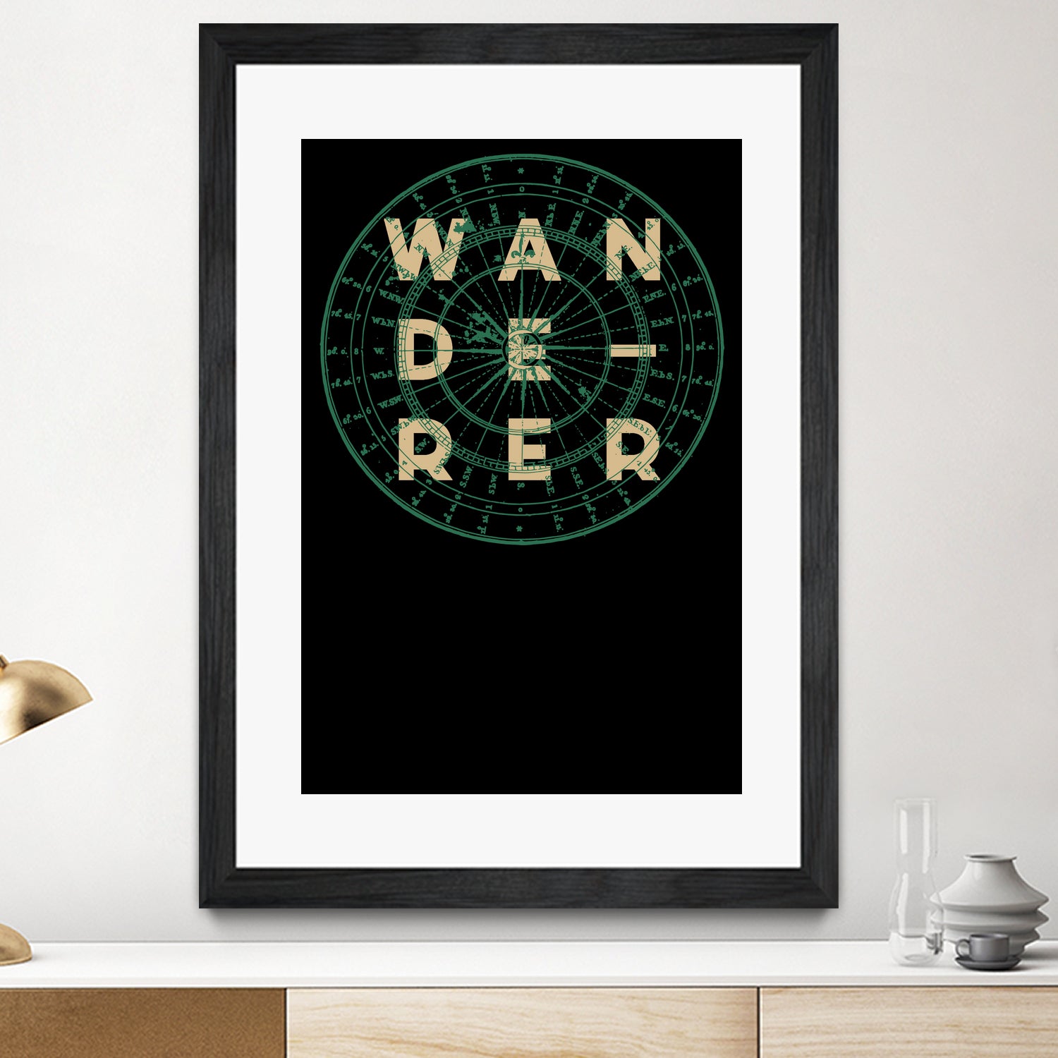 Wanderer by Magdalena Mikos on GIANT ART - white typography