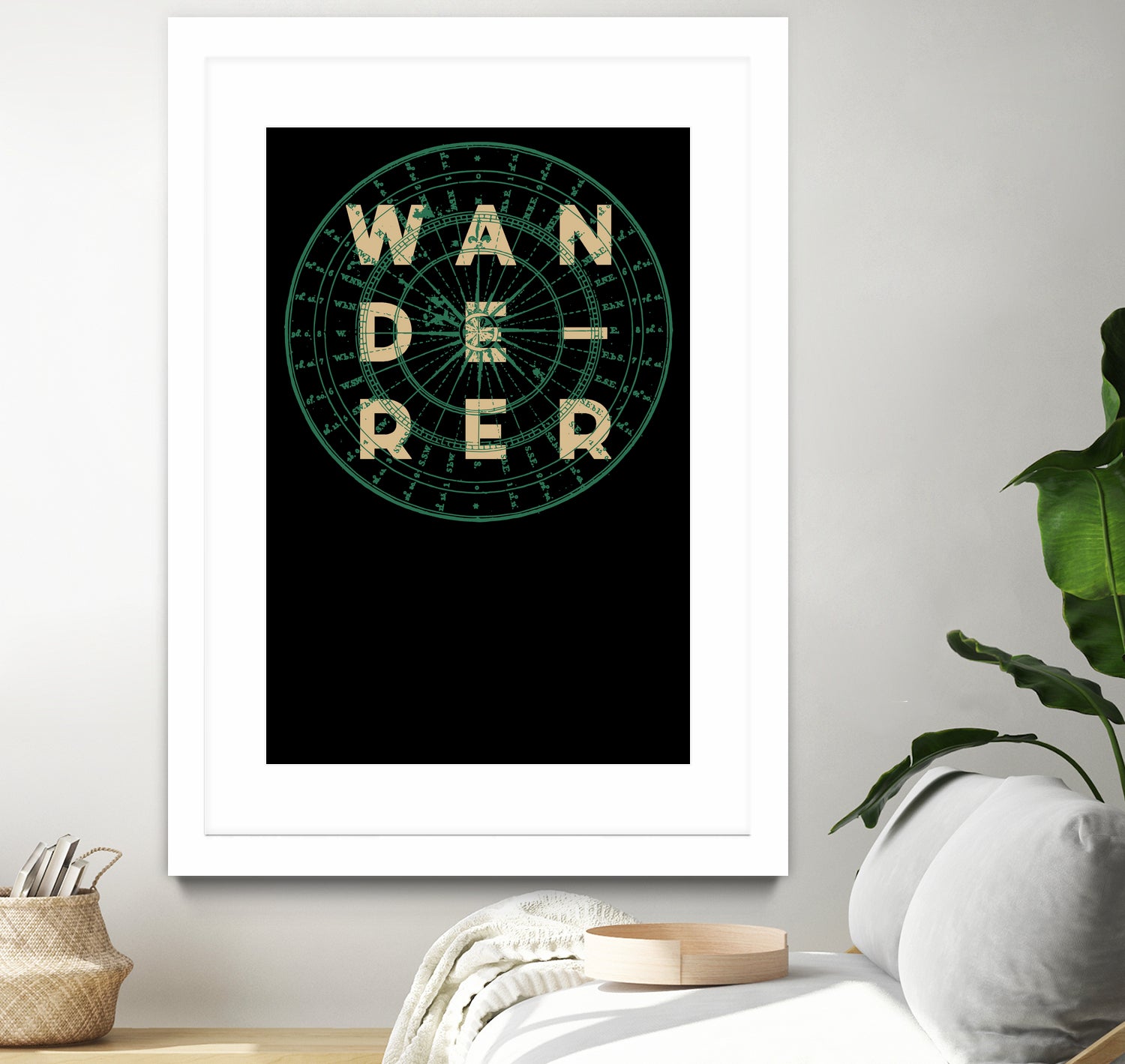 Wanderer by Magdalena Mikos on GIANT ART - white typography