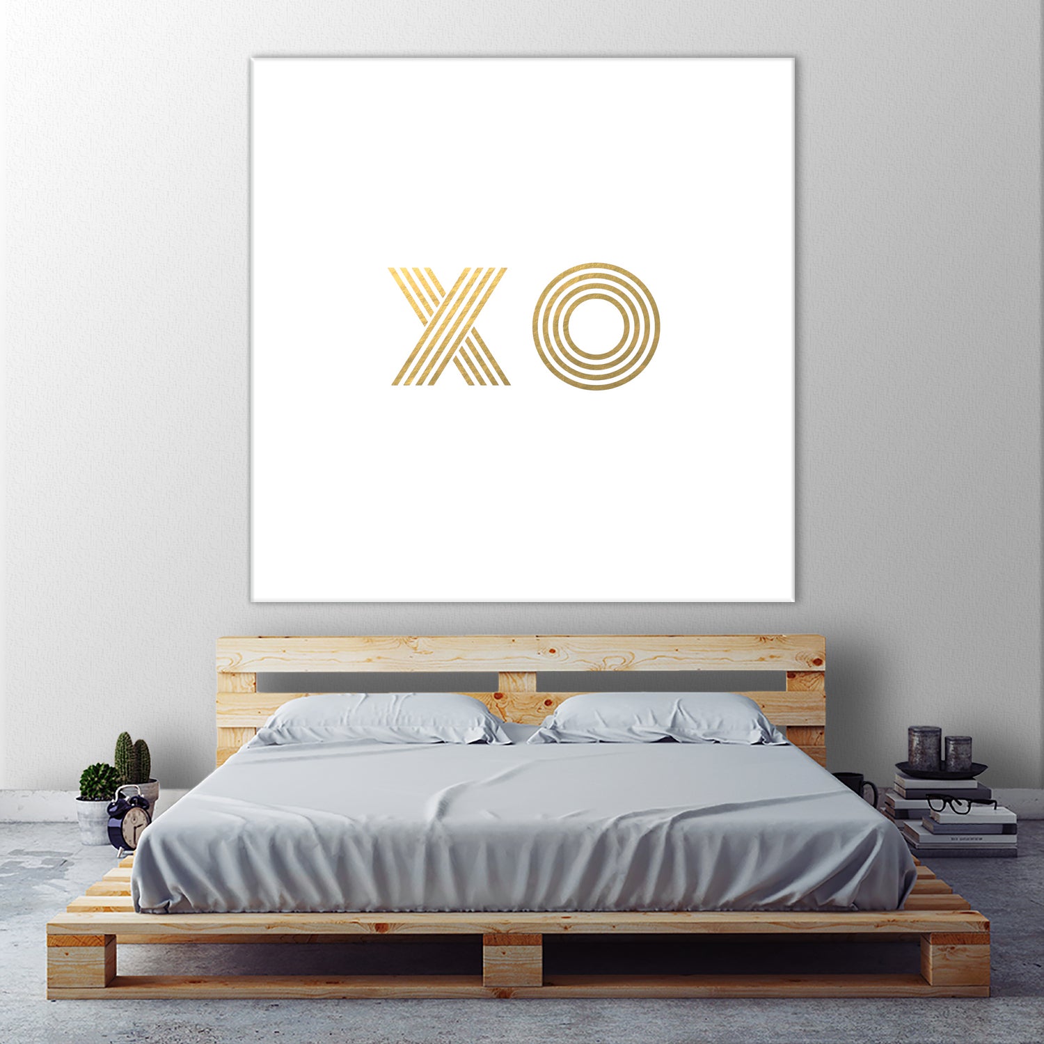 XO gold - minimal by Gale Switzer on GIANT ART - white typography