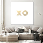 XO gold - minimal by Gale Switzer on GIANT ART - white typography