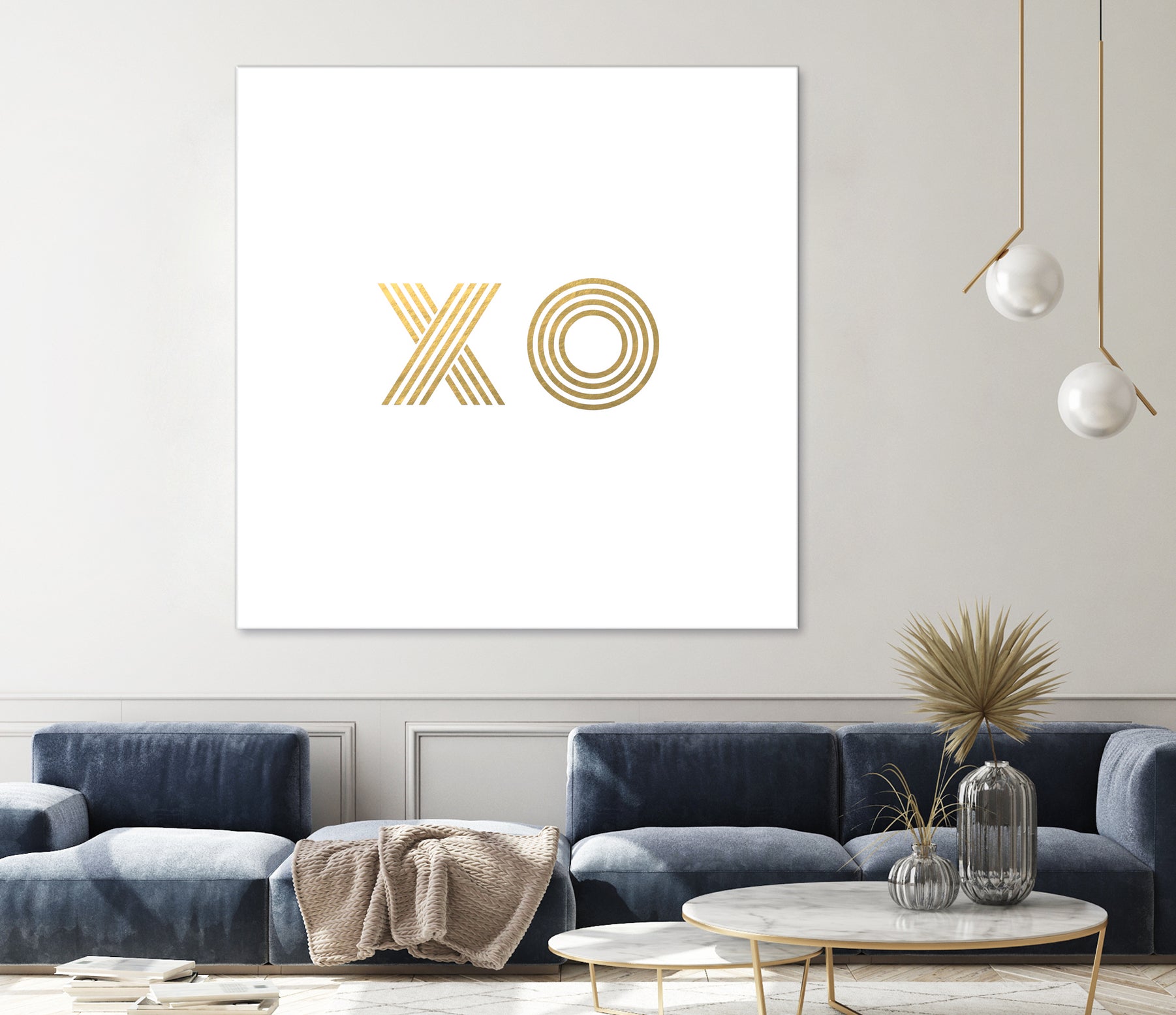 XO gold - minimal by Gale Switzer on GIANT ART - white typography