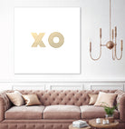 XO gold - minimal by Gale Switzer on GIANT ART - white typography