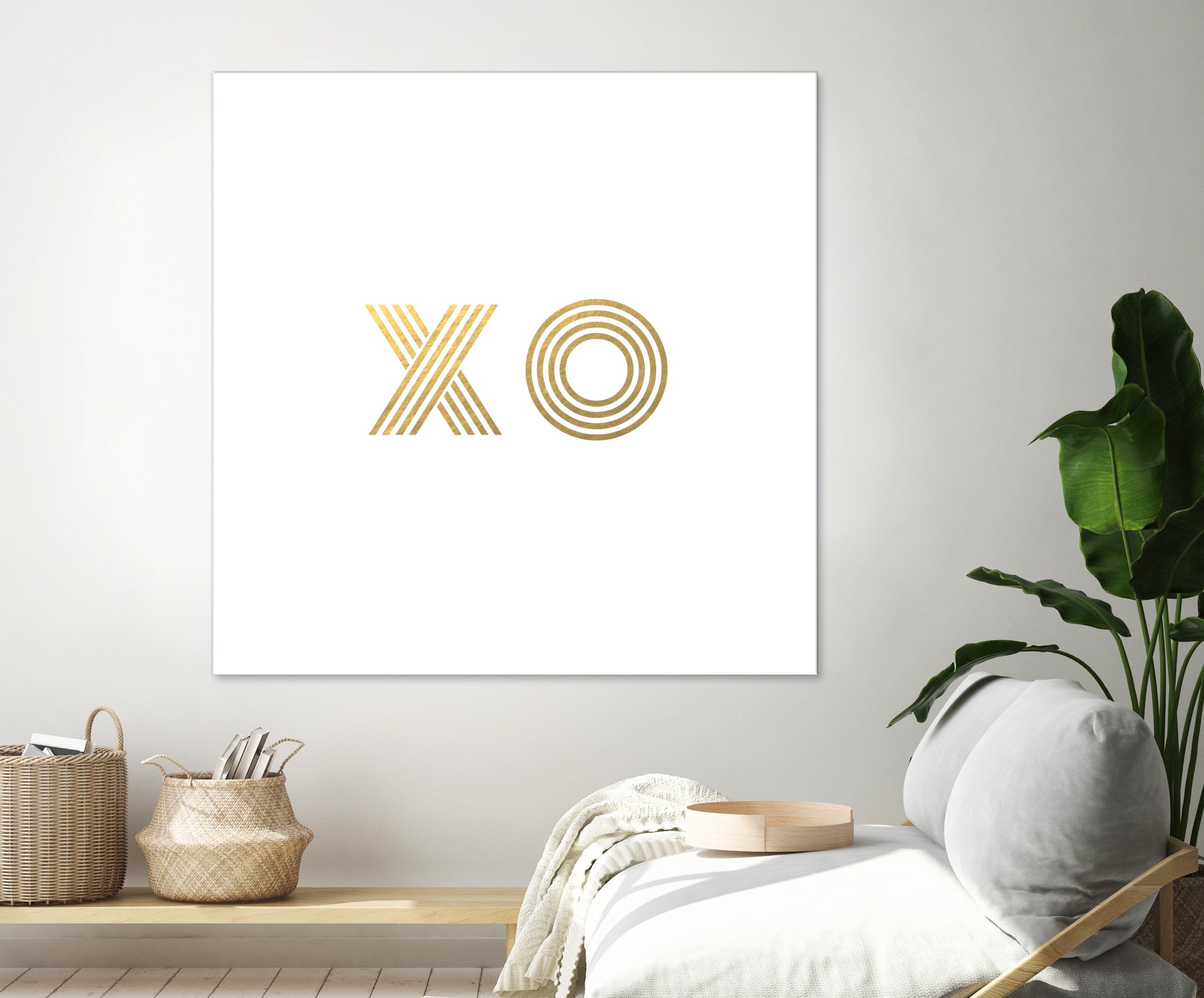 XO gold - minimal by Gale Switzer on GIANT ART - white typography