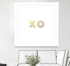 XO gold - minimal by Gale Switzer on GIANT ART - white typography