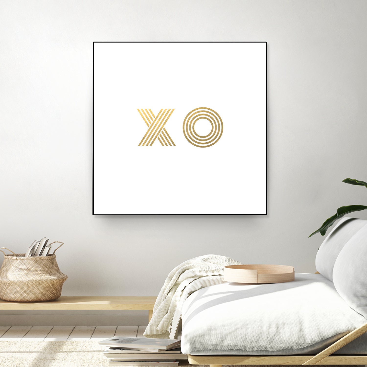 XO gold - minimal by Gale Switzer on GIANT ART - white typography