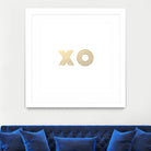 XO gold - minimal by Gale Switzer on GIANT ART - white typography