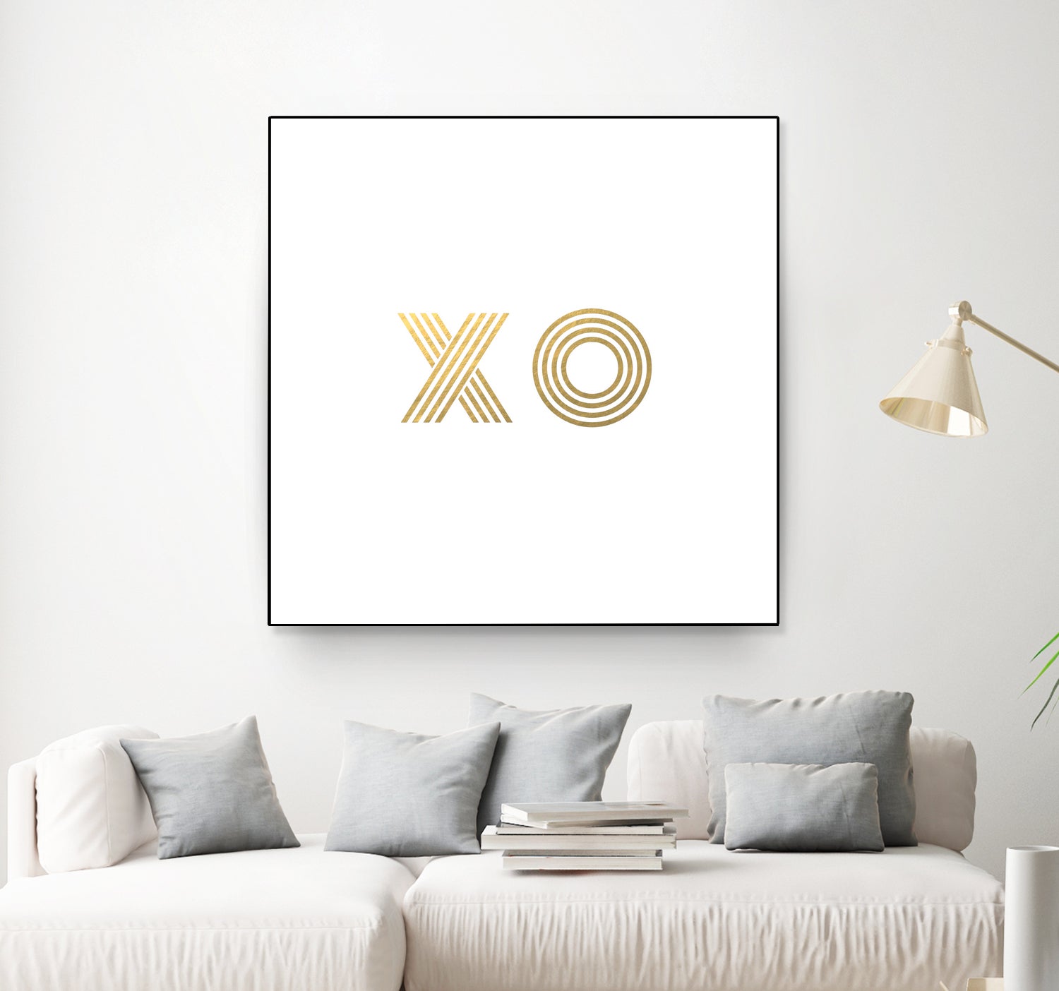 XO gold - minimal by Gale Switzer on GIANT ART - white typography