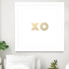 XO gold - minimal by Gale Switzer on GIANT ART - white typography