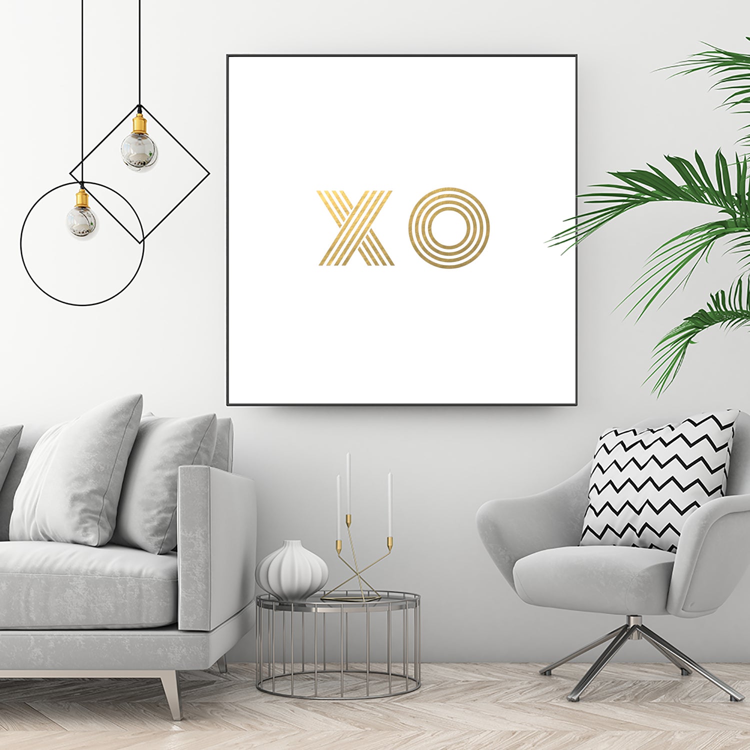 XO gold - minimal by Gale Switzer on GIANT ART - white typography