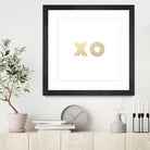 XO gold - minimal by Gale Switzer on GIANT ART - white typography