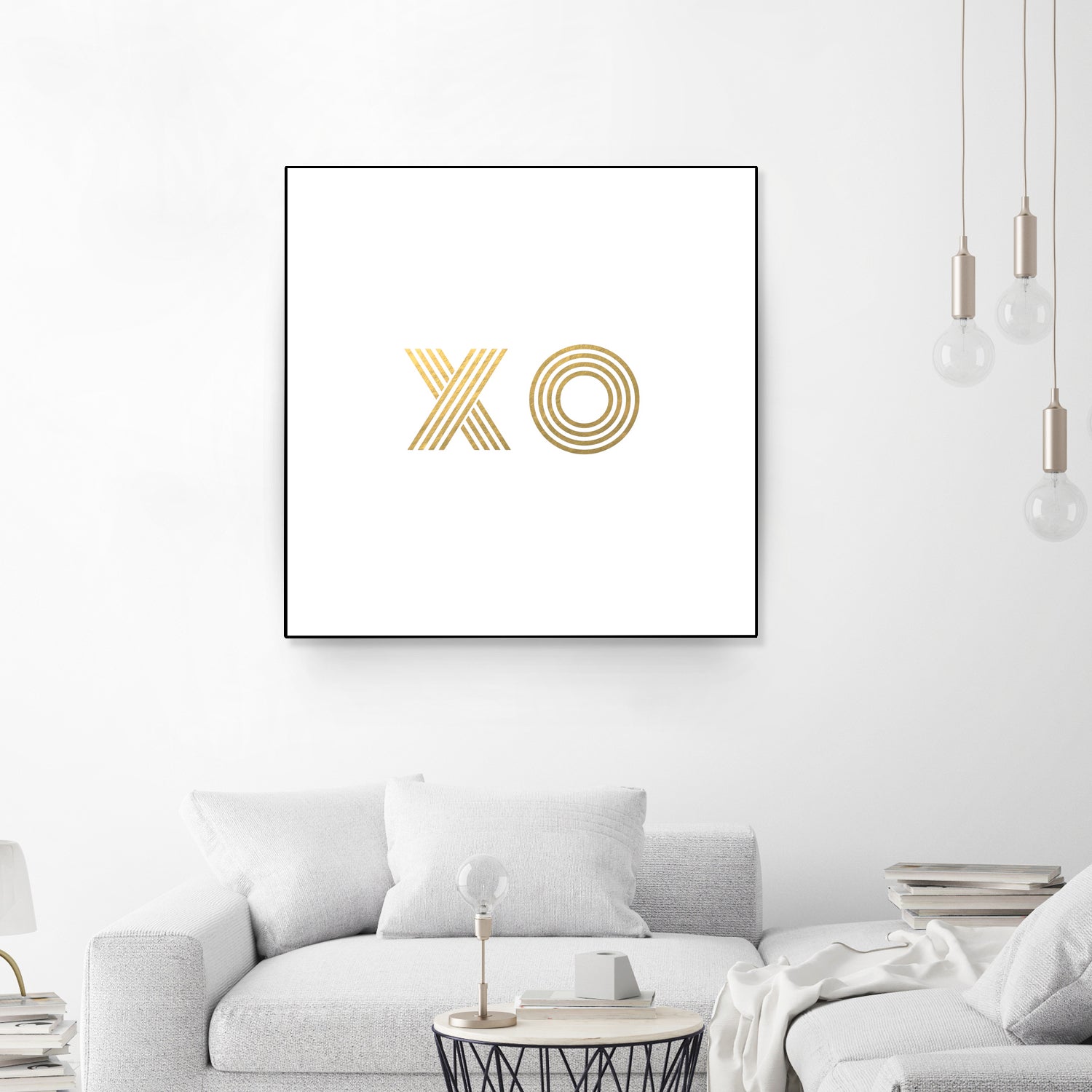 XO gold - minimal by Gale Switzer on GIANT ART - white typography