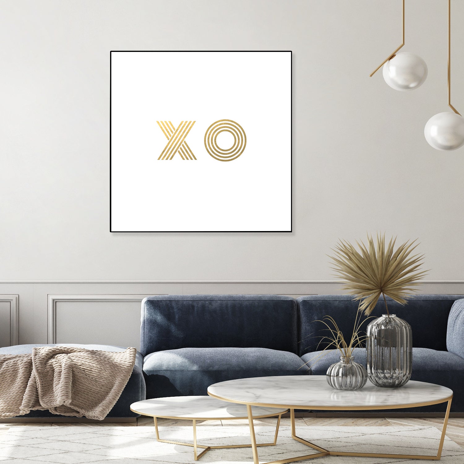 XO gold - minimal by Gale Switzer on GIANT ART - white typography