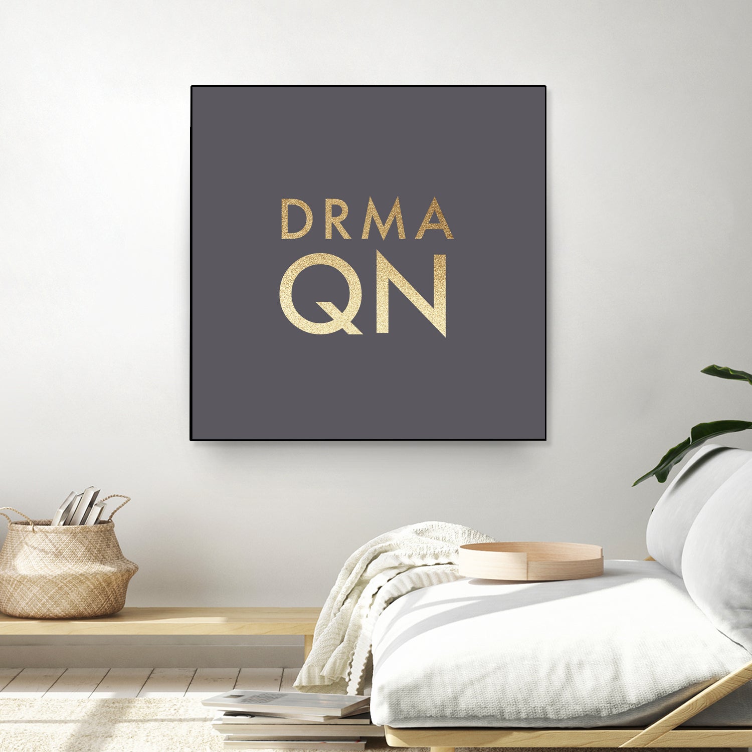 Drama Queen on Slate Grey by Dominique Van Roey on GIANT ART - gray typography