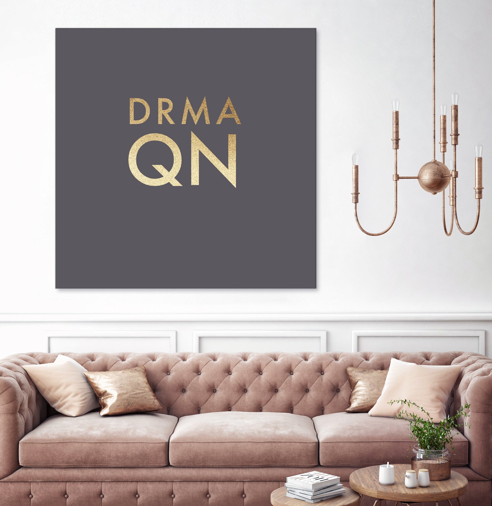 Drama Queen on Slate Grey by Dominique Van Roey on GIANT ART - gray typography