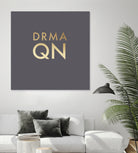 Drama Queen on Slate Grey by Dominique Van Roey on GIANT ART - gray typography