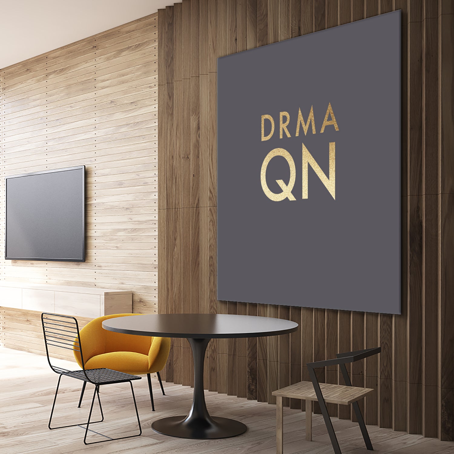 Drama Queen on Slate Grey by Dominique Van Roey on GIANT ART - gray typography