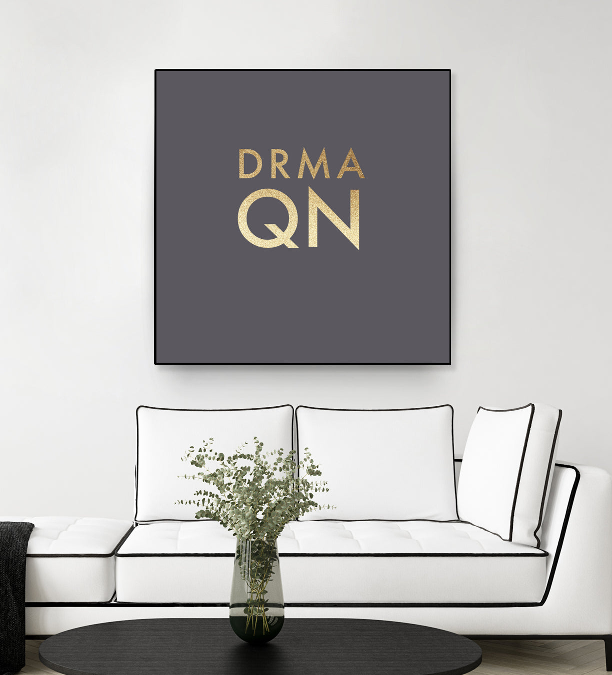 Drama Queen on Slate Grey by Dominique Van Roey on GIANT ART - gray typography