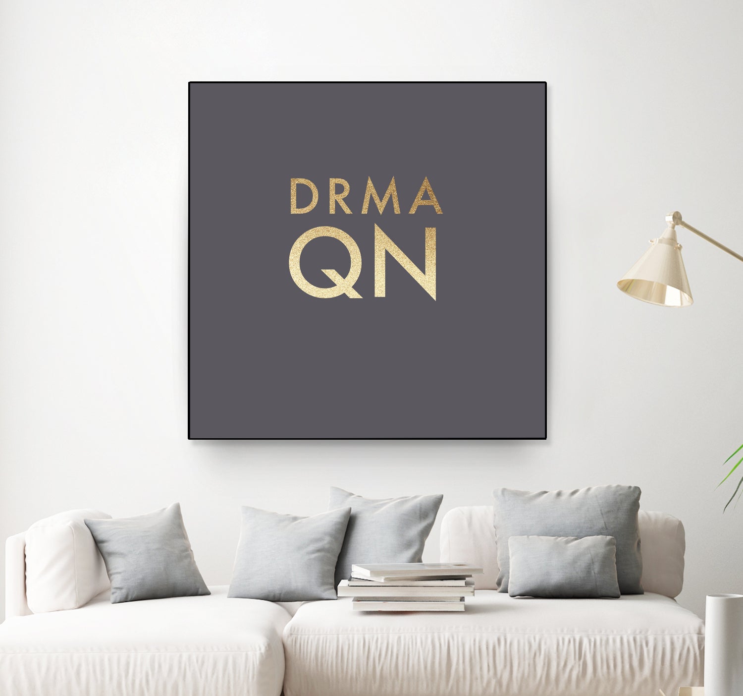 Drama Queen on Slate Grey by Dominique Van Roey on GIANT ART - gray typography