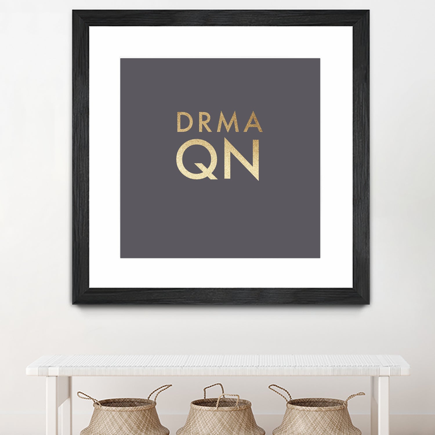 Drama Queen on Slate Grey by Dominique Van Roey on GIANT ART - gray typography