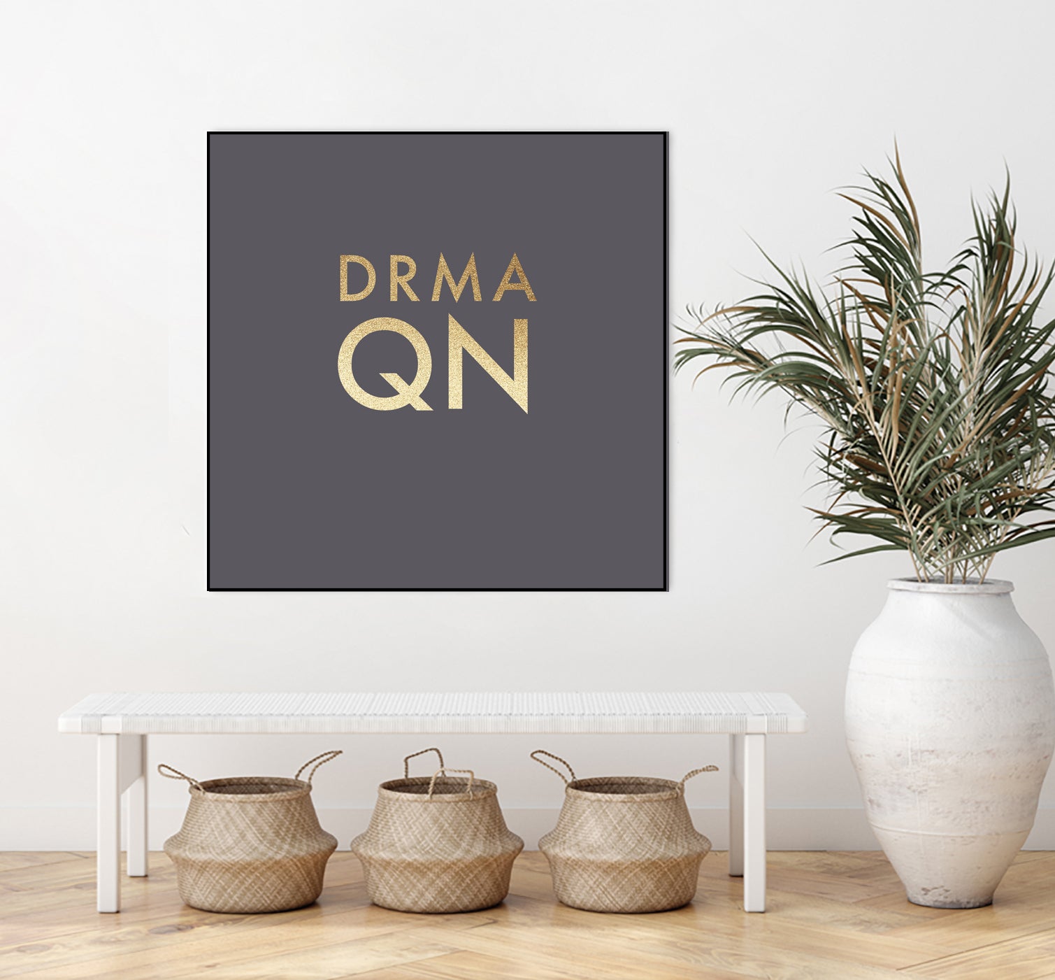 Drama Queen on Slate Grey by Dominique Van Roey on GIANT ART - gray typography