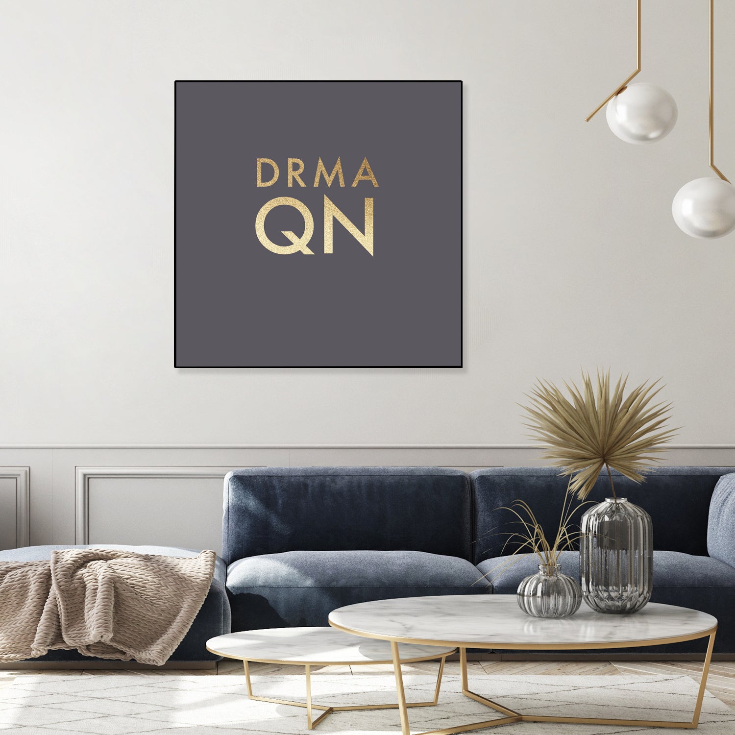 Drama Queen on Slate Grey by Dominique Van Roey on GIANT ART - gray typography