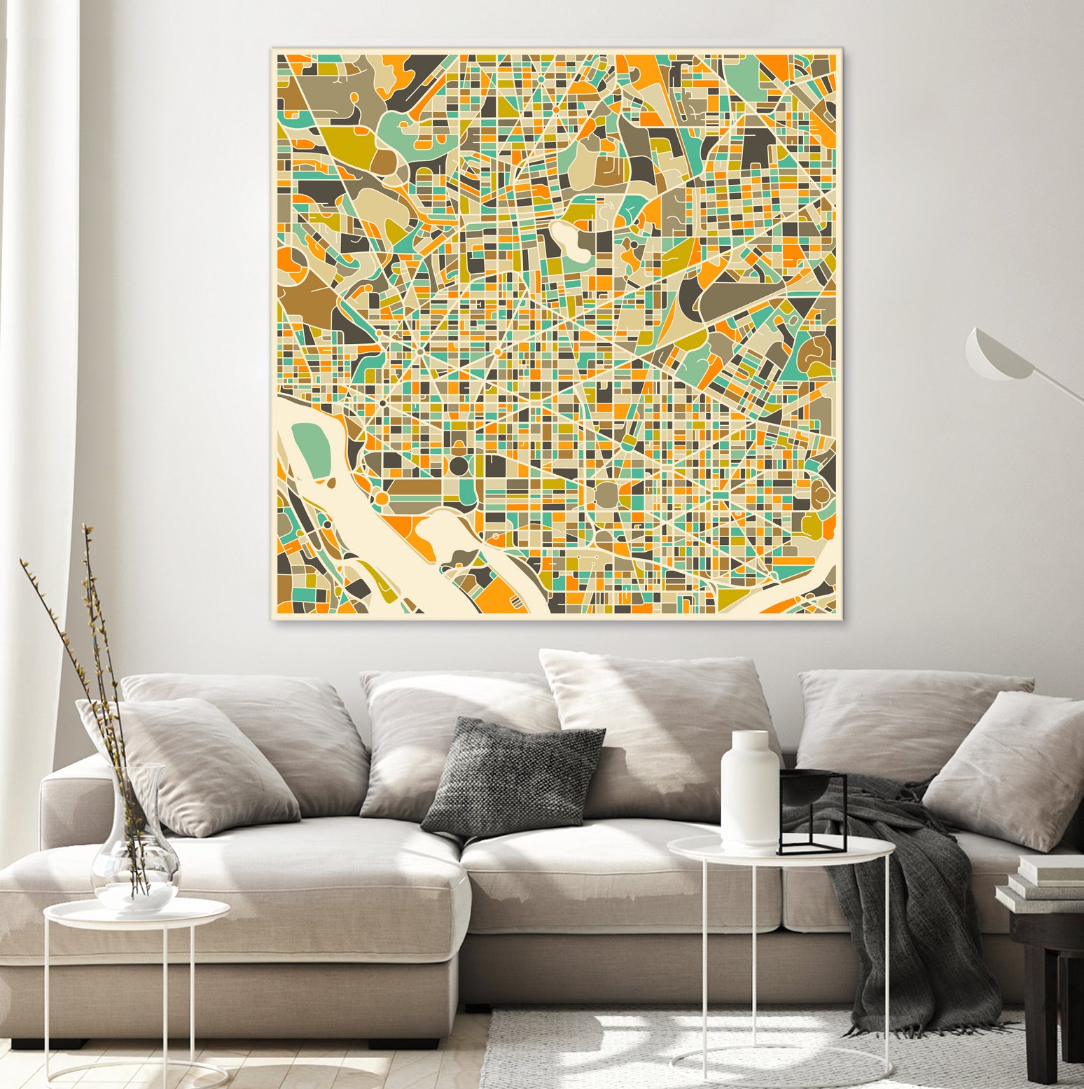 Washington DC by Jazzberry Blue on GIANT ART - orange vector illustration