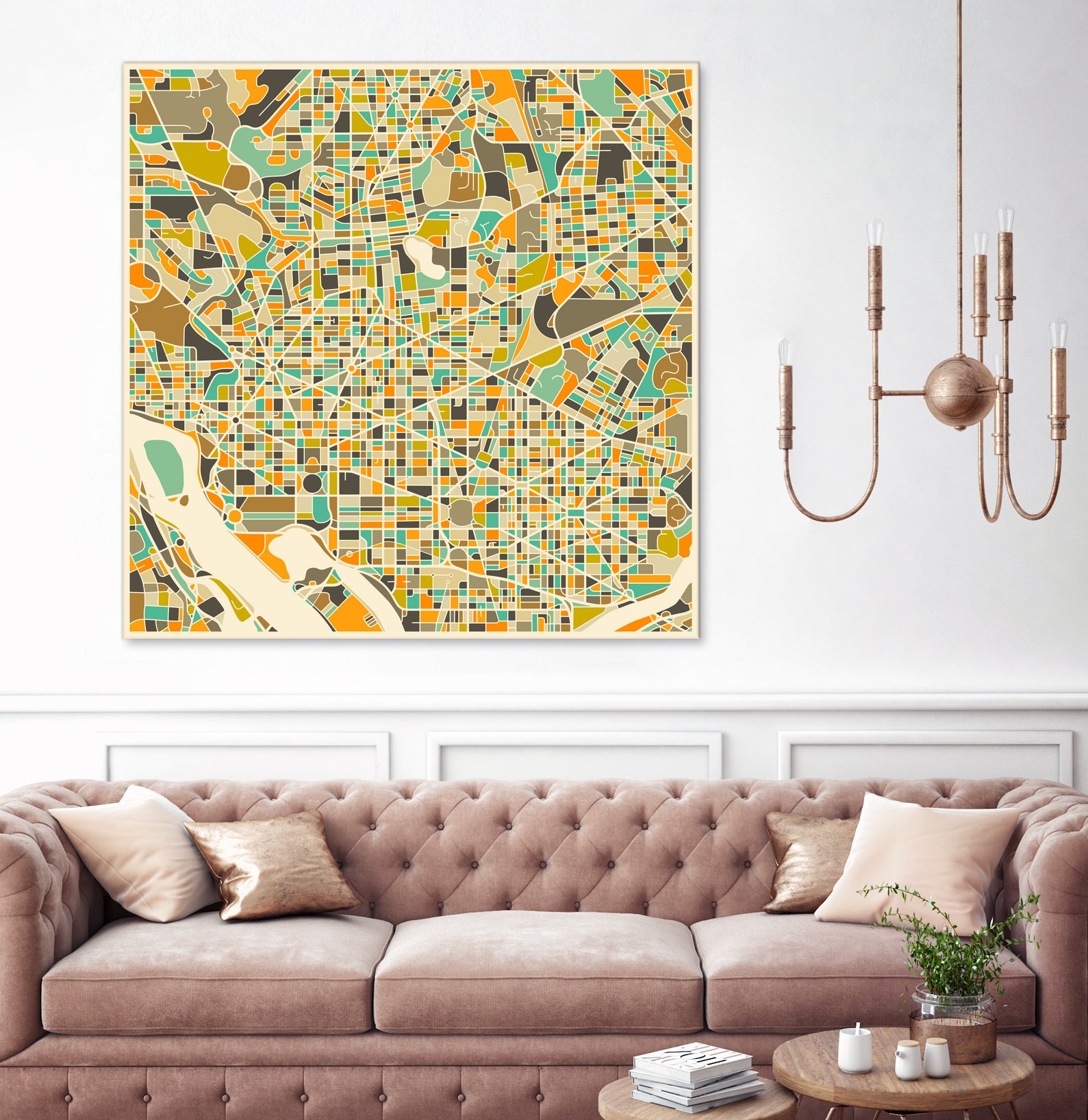 Washington DC by Jazzberry Blue on GIANT ART - orange vector illustration