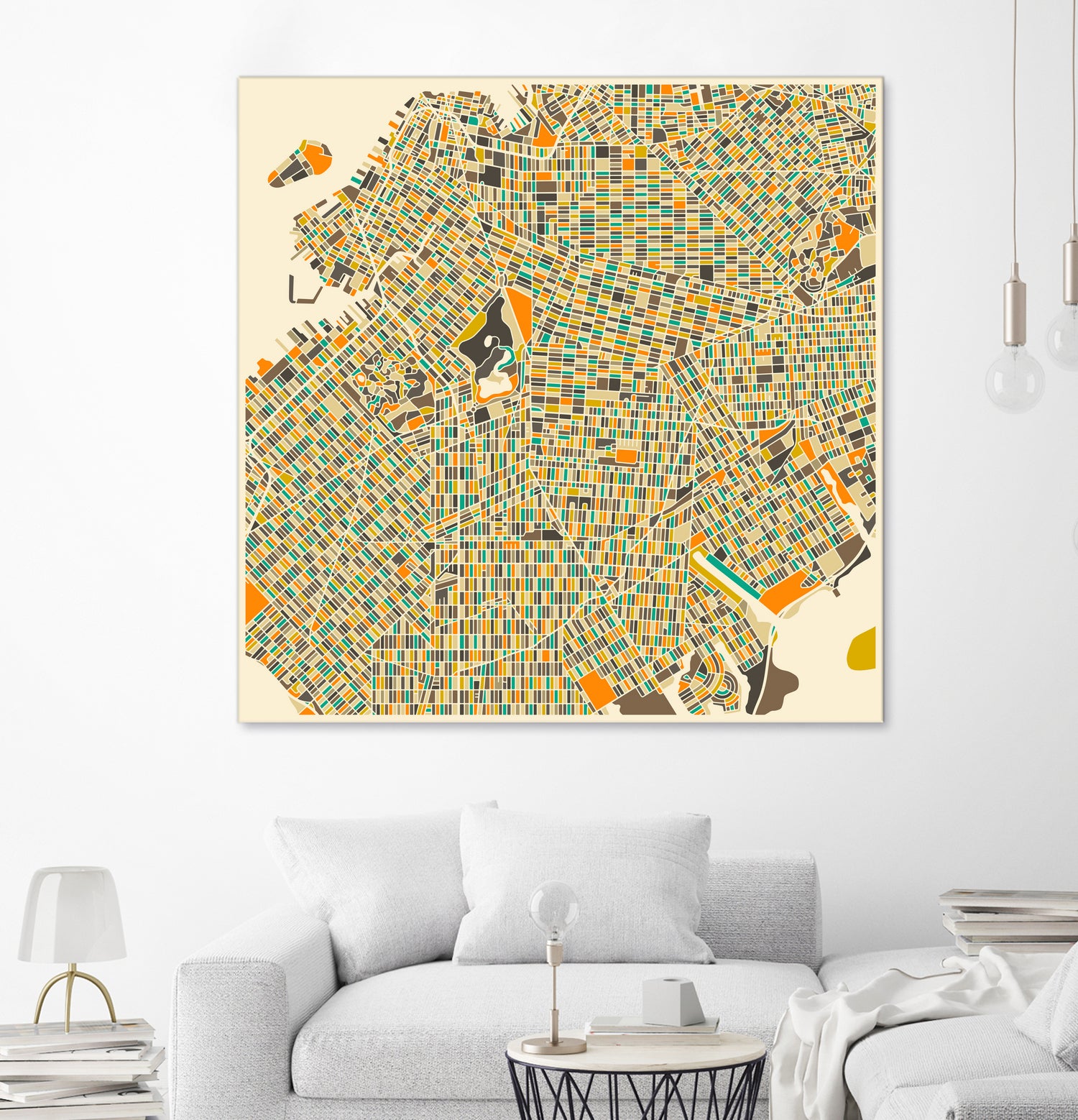 Brooklyn by Jazzberry Blue on GIANT ART - orange vector illustration