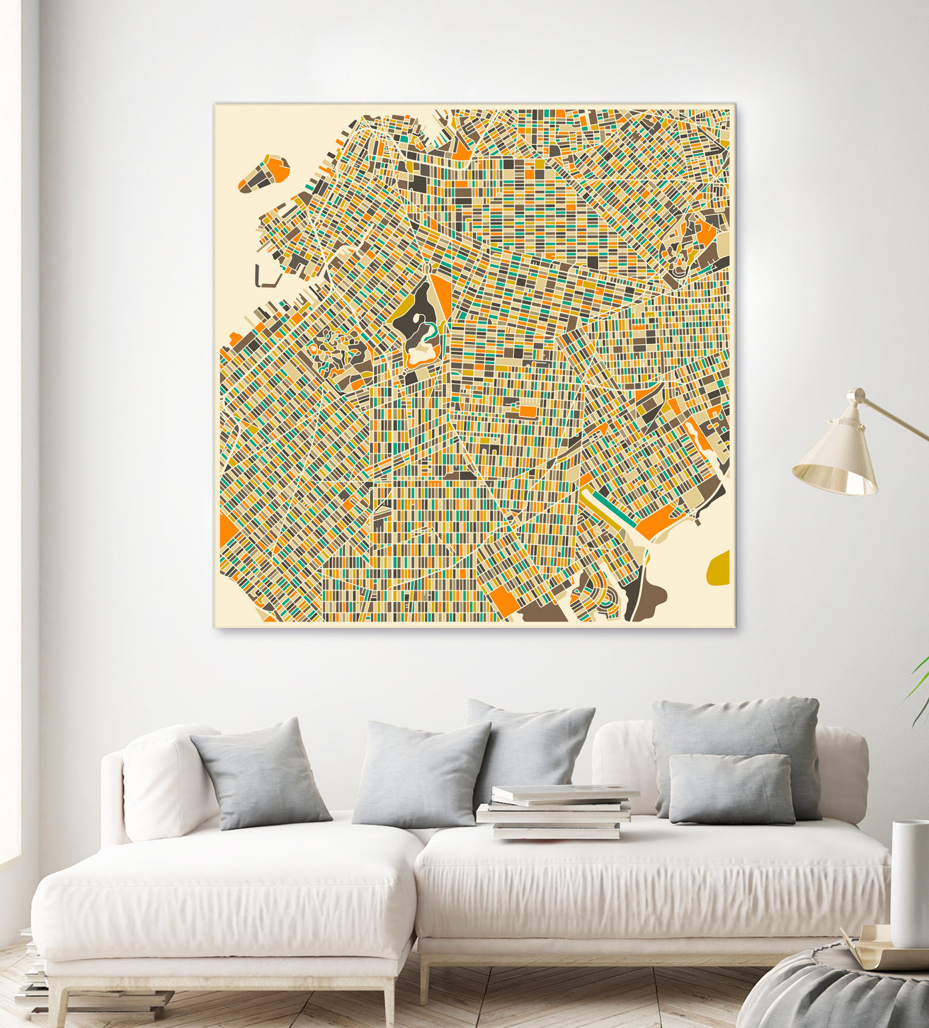 Brooklyn by Jazzberry Blue on GIANT ART - orange vector illustration