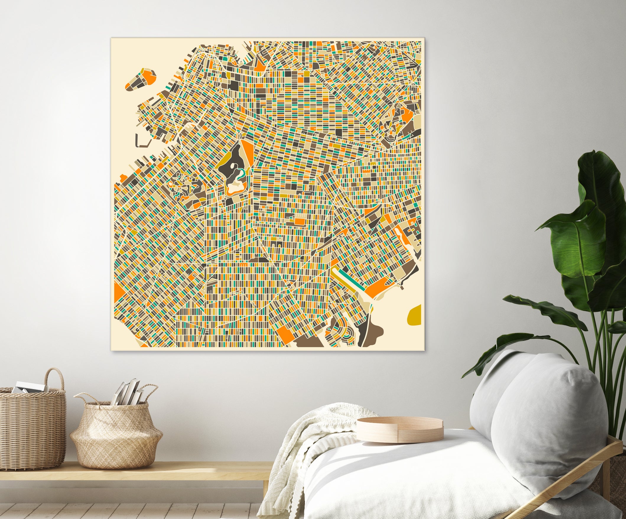 Brooklyn by Jazzberry Blue on GIANT ART - orange vector illustration